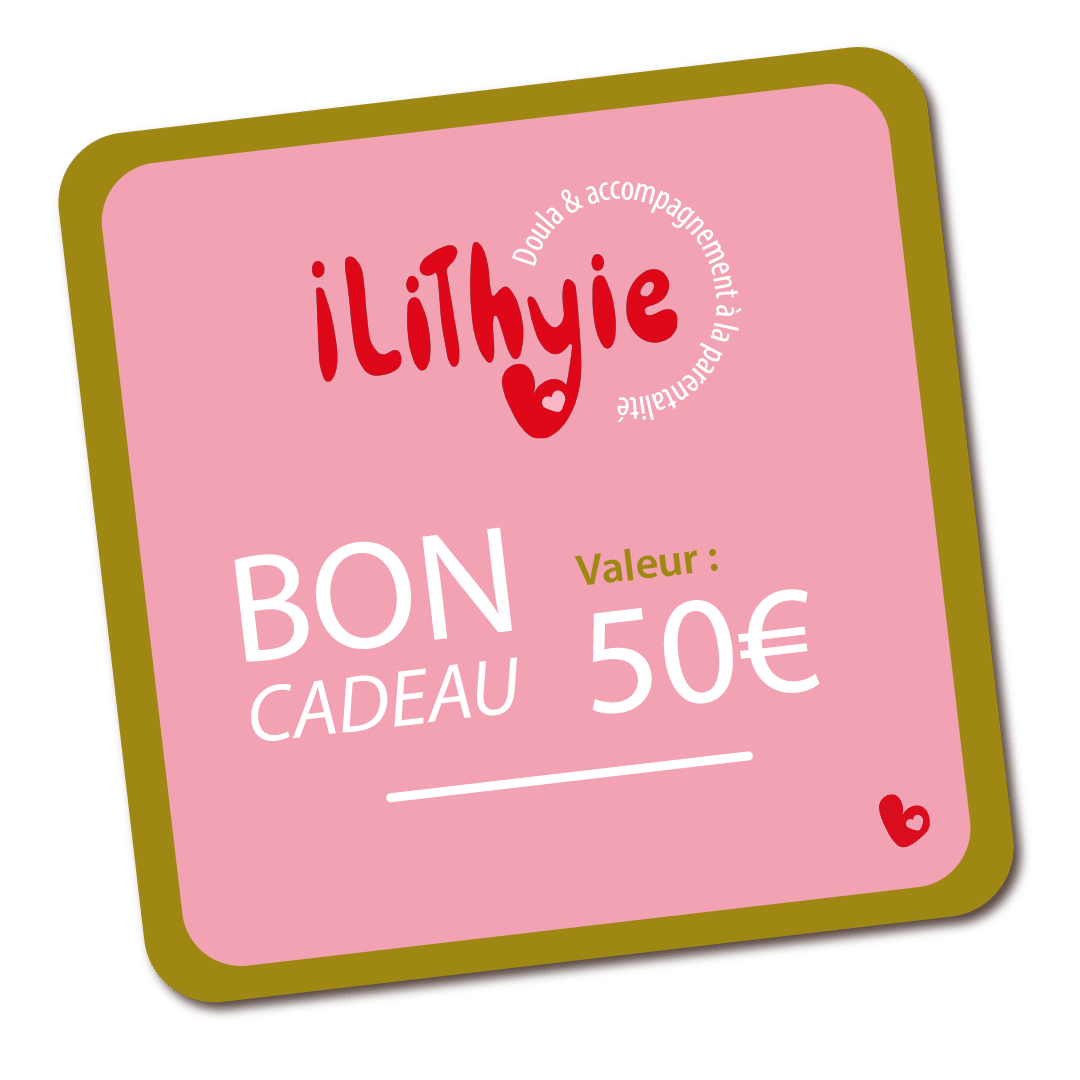 Carte cadeau rose avec cadre vert